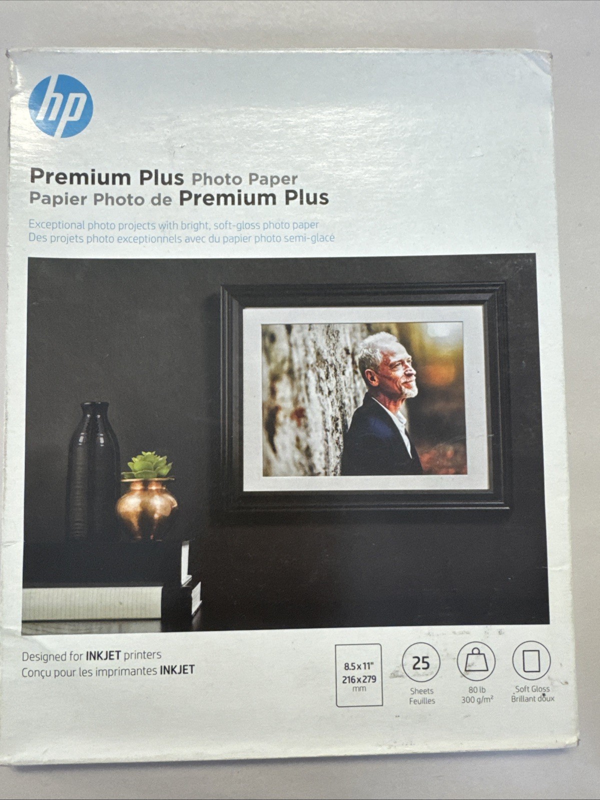 HP Premium Plus Photo Paper 8.5×11 Soft Gloss 25 Sheet Sealed Original Packaging