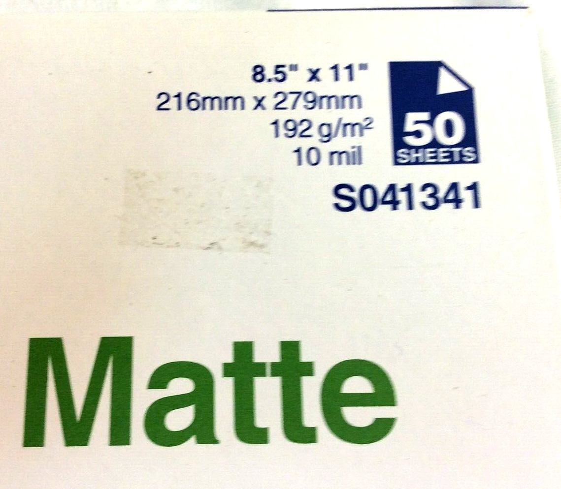 EPSON S041341 Enhanced Matte Paper (Archival Matte Paper) Professional 8.5 x 11