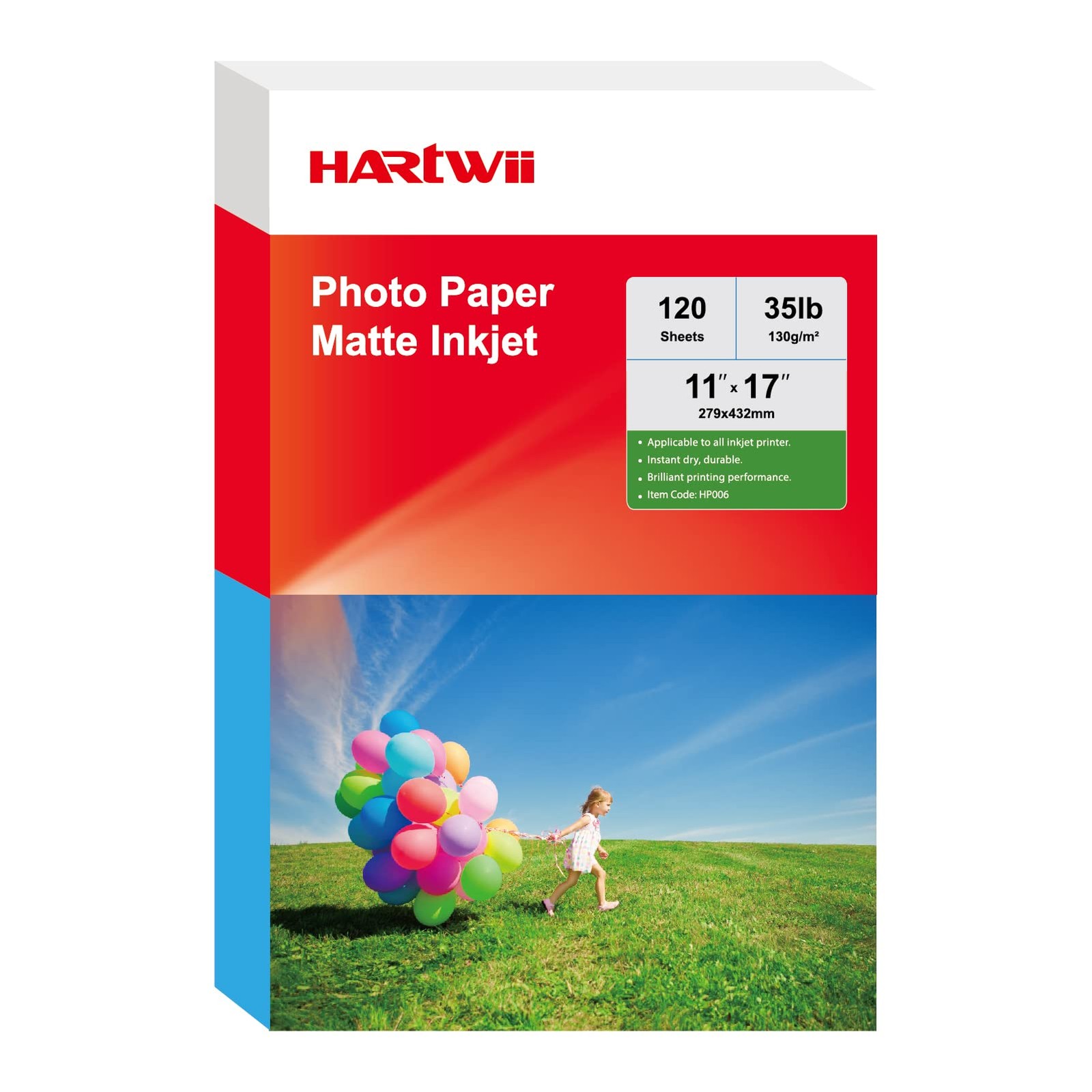 120 Sheets 11×17 Inch Thin Matte Presentation Photo Paper 35LB A3 Inkjet