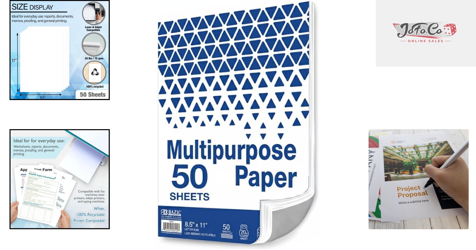 Eco-Friendly 50 Sheets of Acid-Free 8.5″ x 11″ White Paper – Versatile Printing