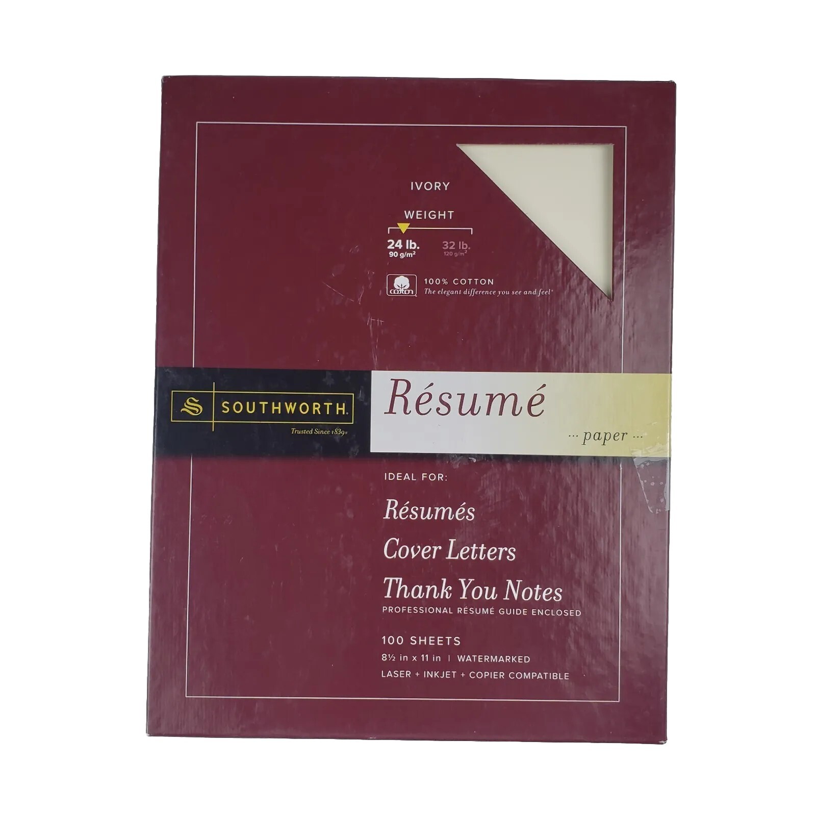 Southworth Résumé Paper Ivory Copy & Multipurpose 8.5″ X 11″ 24 Lb #R14ICF