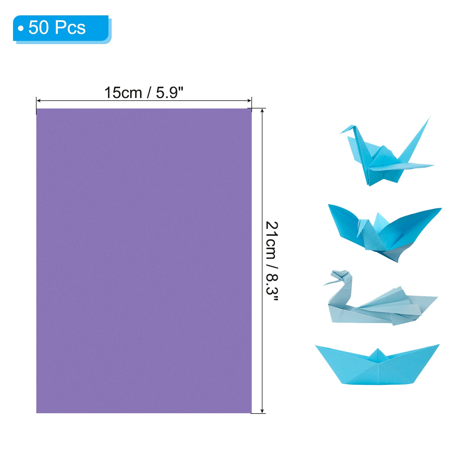 Dark Purple Color Copy Paper, 50 Sheets 8.3×5.9″ A5 70gsm