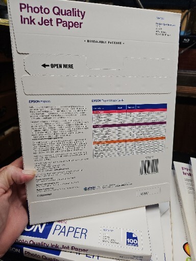 9 Packages Epson Photo Quality Inkjet Paper Matte 8-1/2″ x 11″ New Sealed But 1