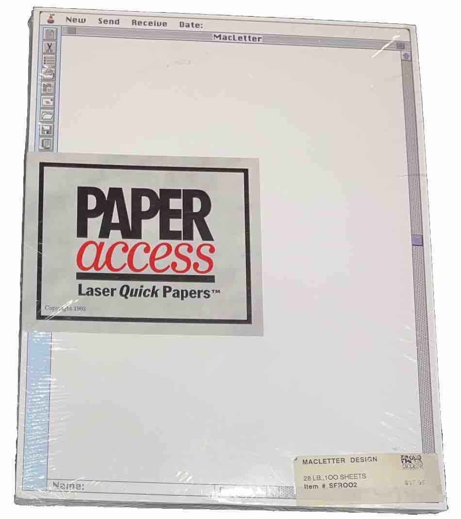 MAC Macintosh Apple Computer Design Specialty Laser Printer Paper Retro 100p New