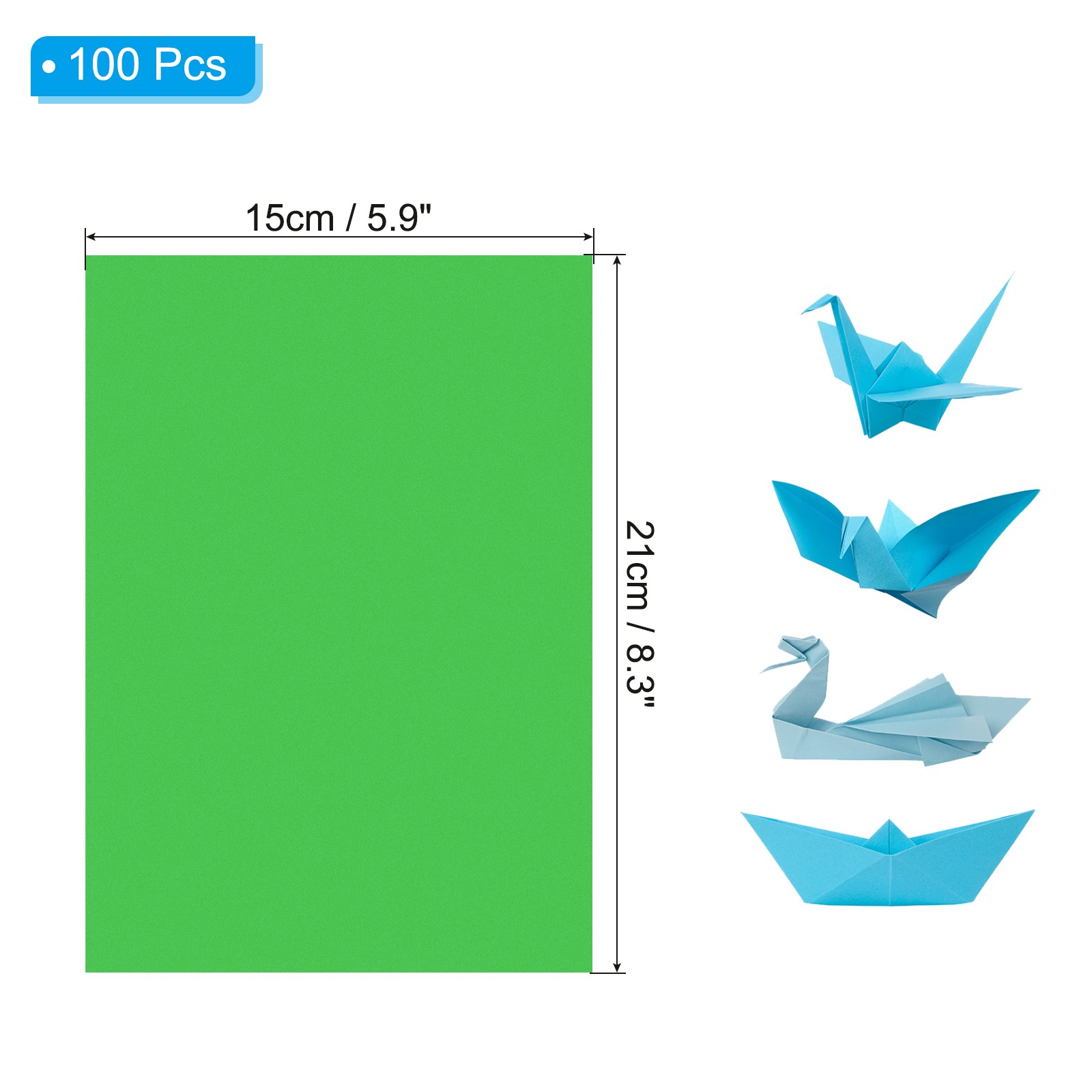 Dark Green Color Copy Paper, 100 Sheets 8.3×5.9″ A5 70gsm