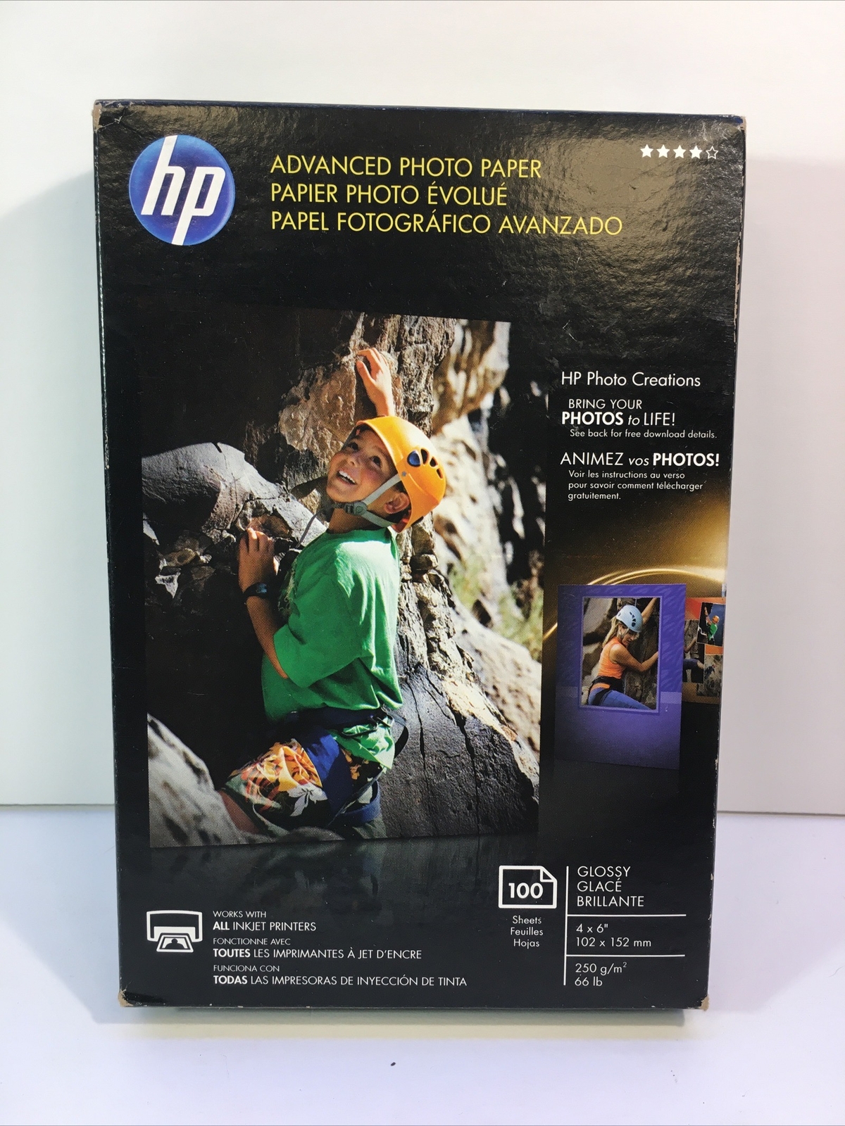 Hewlett Packard Q6638A 4 x 6 inch Glossy Printer Paper – 100 Sheets Photo Paper