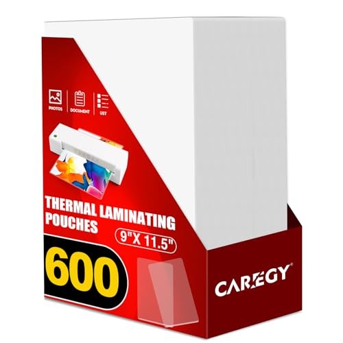 600 Pack Laminating Sheets,Holds 8.5 x 11 Inch 600PACK-3Mil (9 x 11.5Inches)