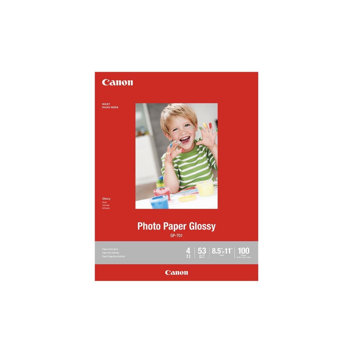 Canon GP-701 Glossy Photo Paper, 200gsm, 8.5×11″, 100 Sheets #1433C004