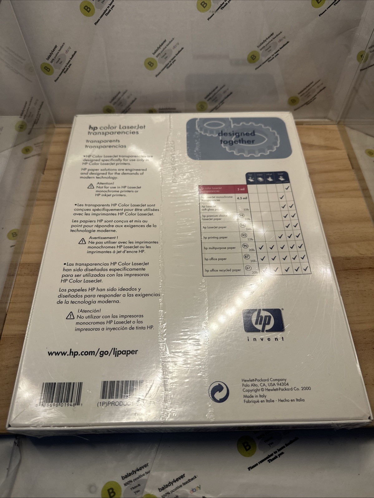 HP Color Laserjet Transparencies 50 Sheets 8.5 x 11”
