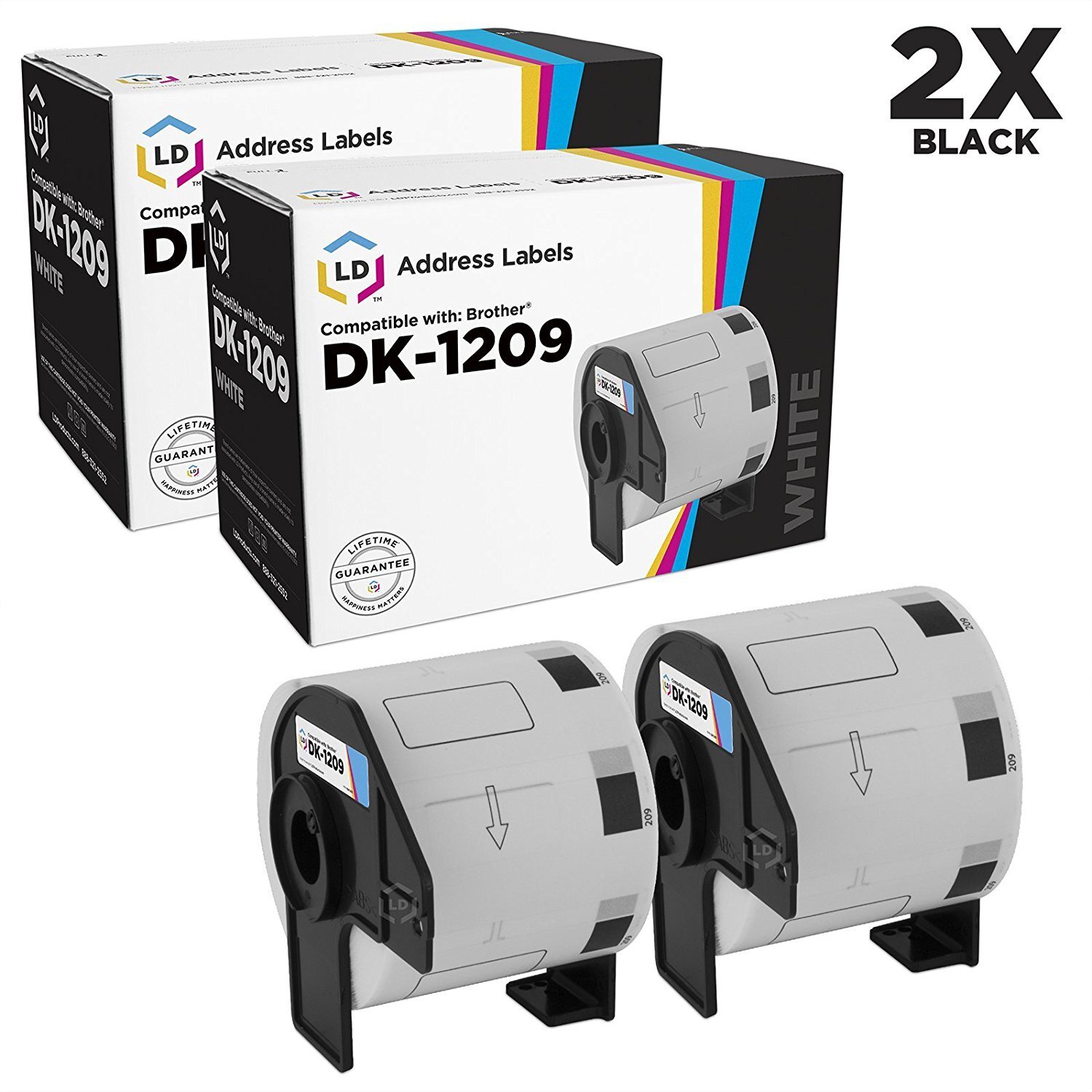 LD Products Compatible Address Label Replacements for Brother DK-1209 1.1 inch