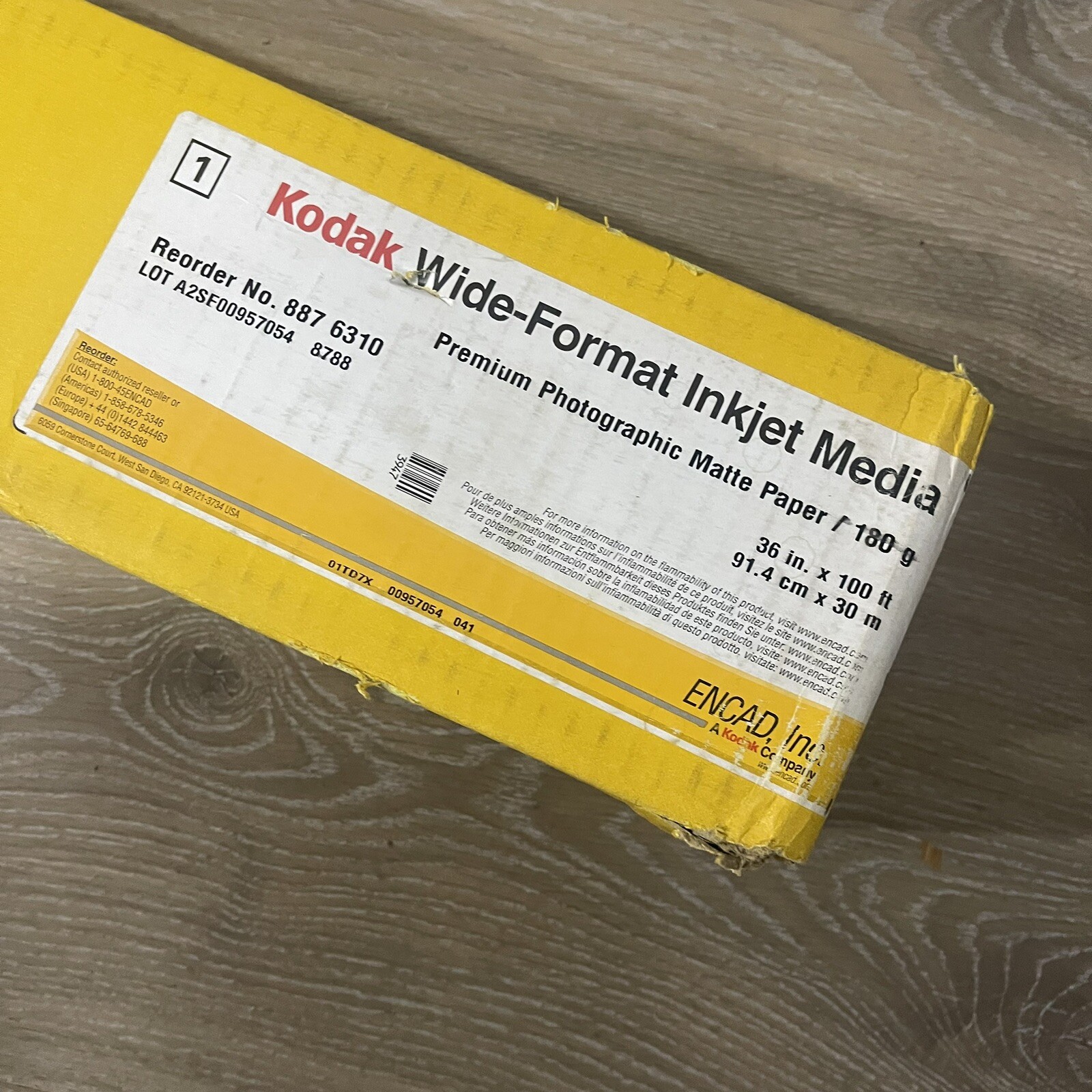 Kodak 839-6310 Premium Photographic Matte Paper 36″ x 100′ Roll (Open Box)
