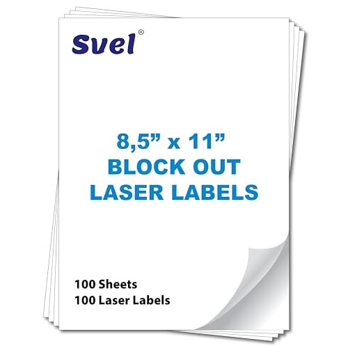 Cover up Blockout Full Sheet Labels Shipping Mailing Back Block 8.5×11 100