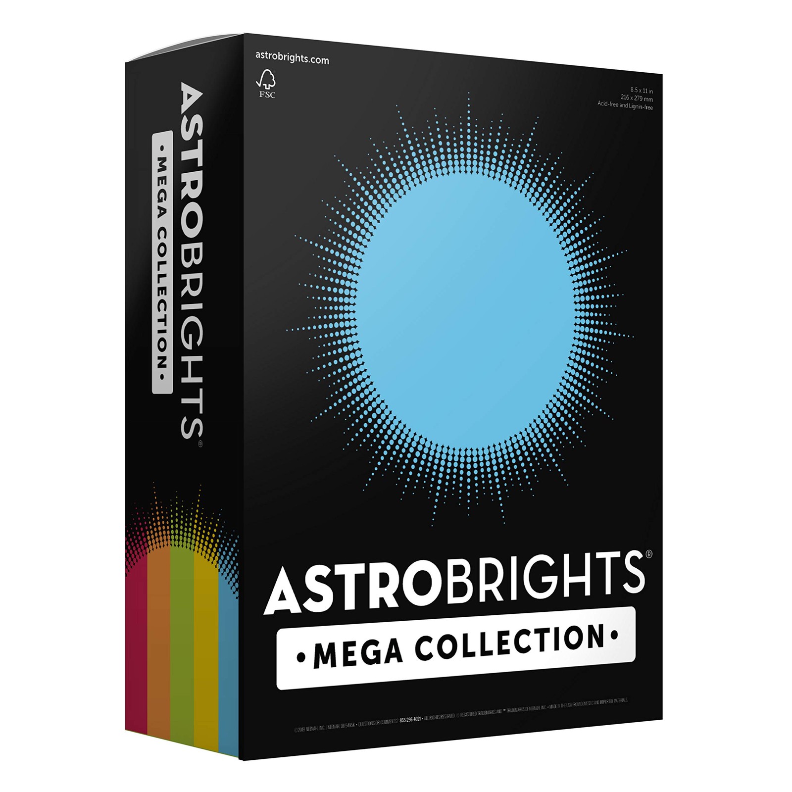 Astrobrights Mega Collection, Colored 8.5 x 11 Inch (Pack of 320), Classic