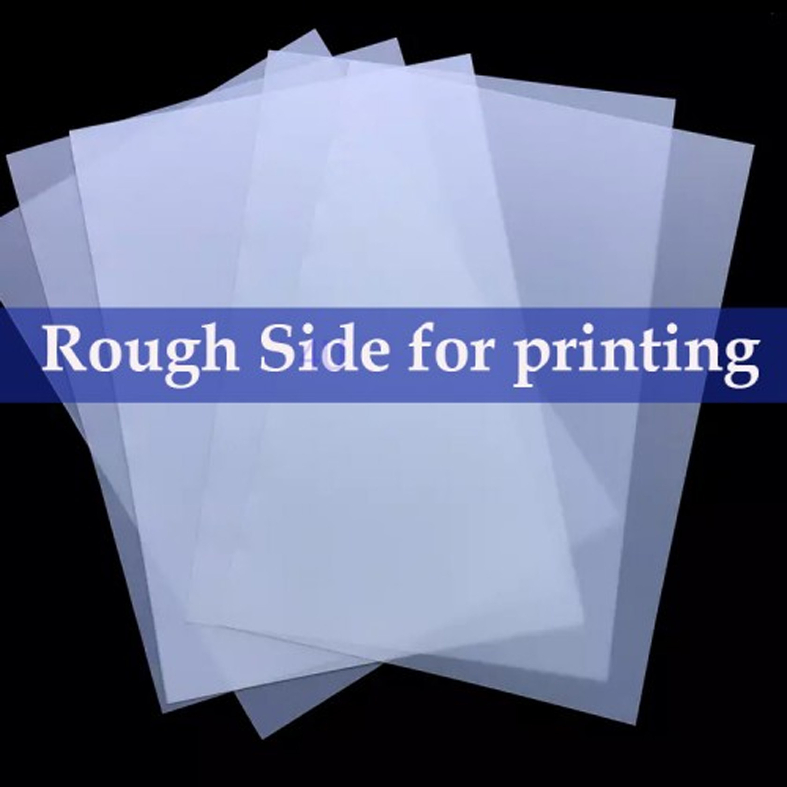 50sheets，8.5″x11″(A4)，Waterproof Inkjet Milky Transparency Screen Printing Film