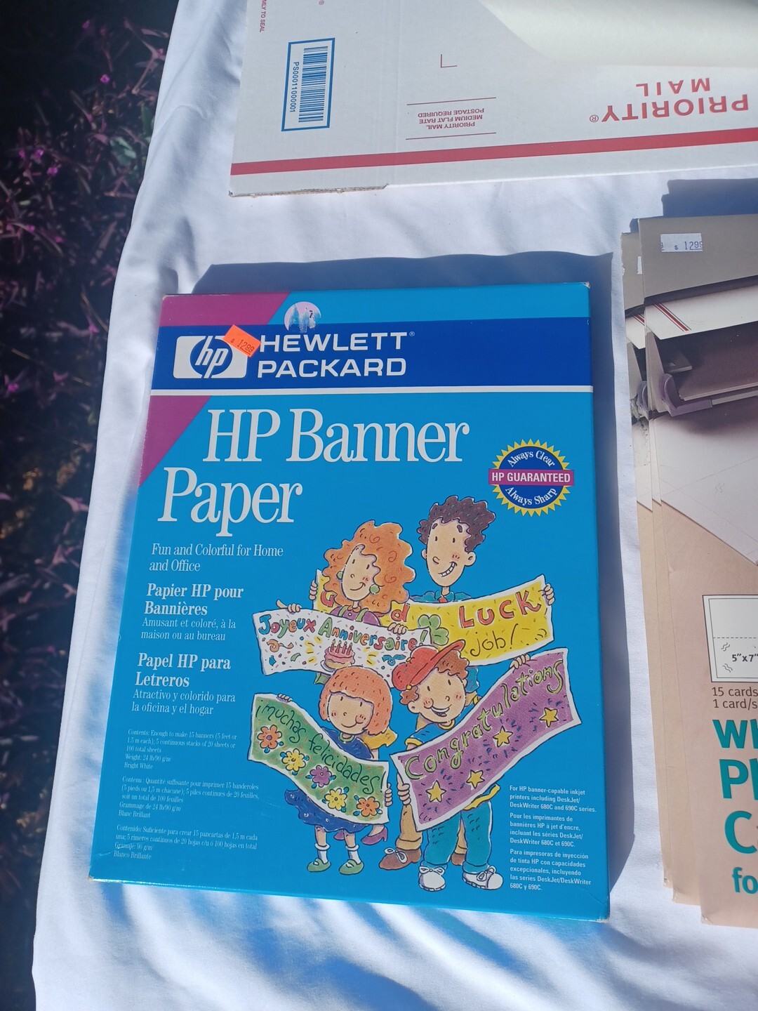 HP Banner Paper for Inkjet Printers – 15 5′ banners – 24 lb C1820A NEW
