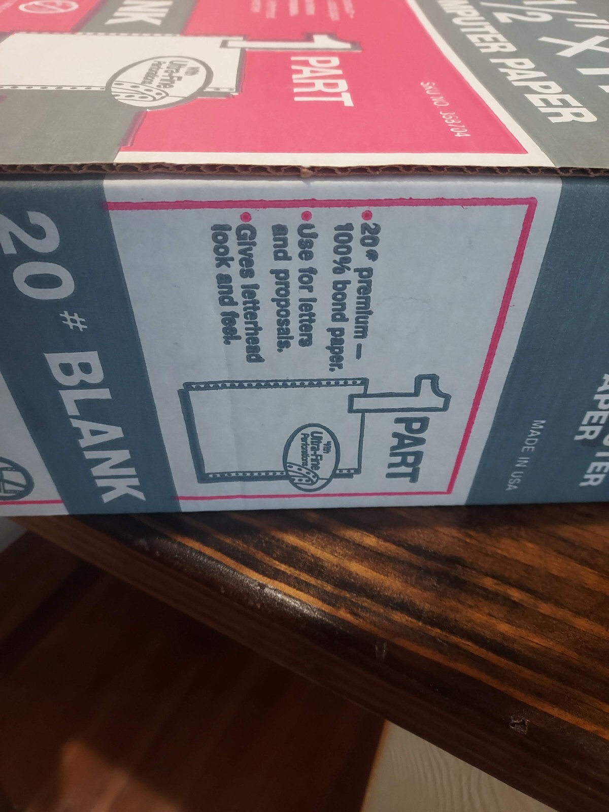 Office Choice 1000 Sheet Box Tractor Fed Clean Edge 9.5″ x 11″ Computer Paper