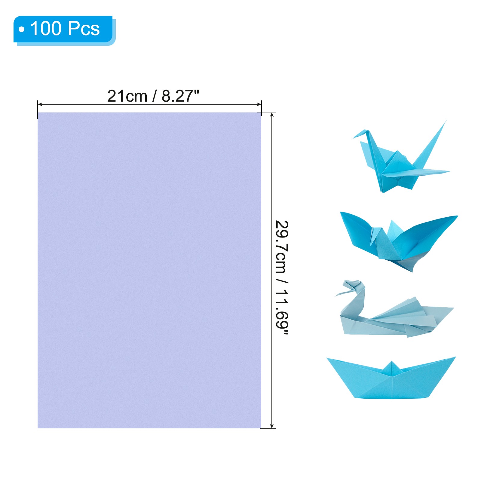 Light Purple Color Copy Paper, 100 Sheets 11.7×8.3″ A4 70gsm