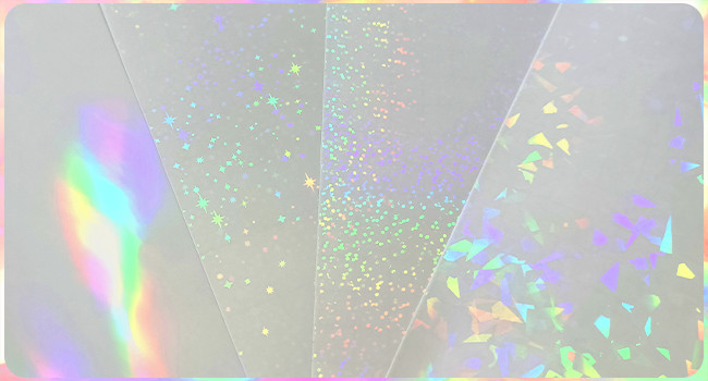 Koala Holographic Laminate Sheets A4 – Clear Self-Adhesive Sticker Paper, 25