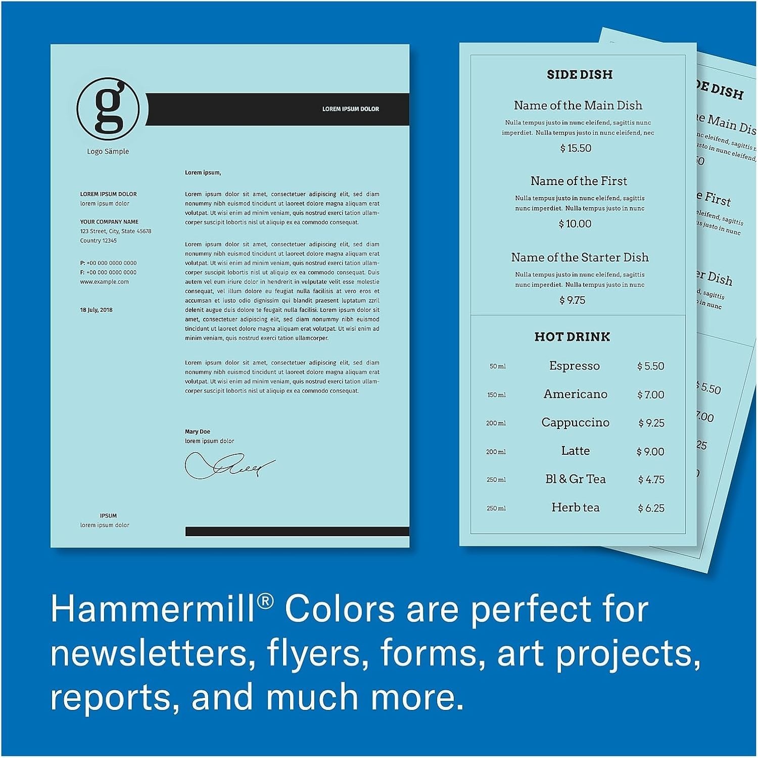 Vibrant Blue Colored Paper – 10 Ream | 5000 Sheets