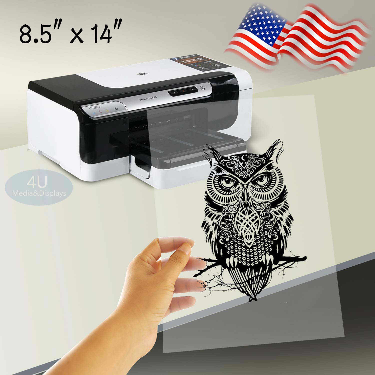50 sheets，Waterproof Quick Dry Milky Inkjet Screen Printing Film 8.5 x 14 inch