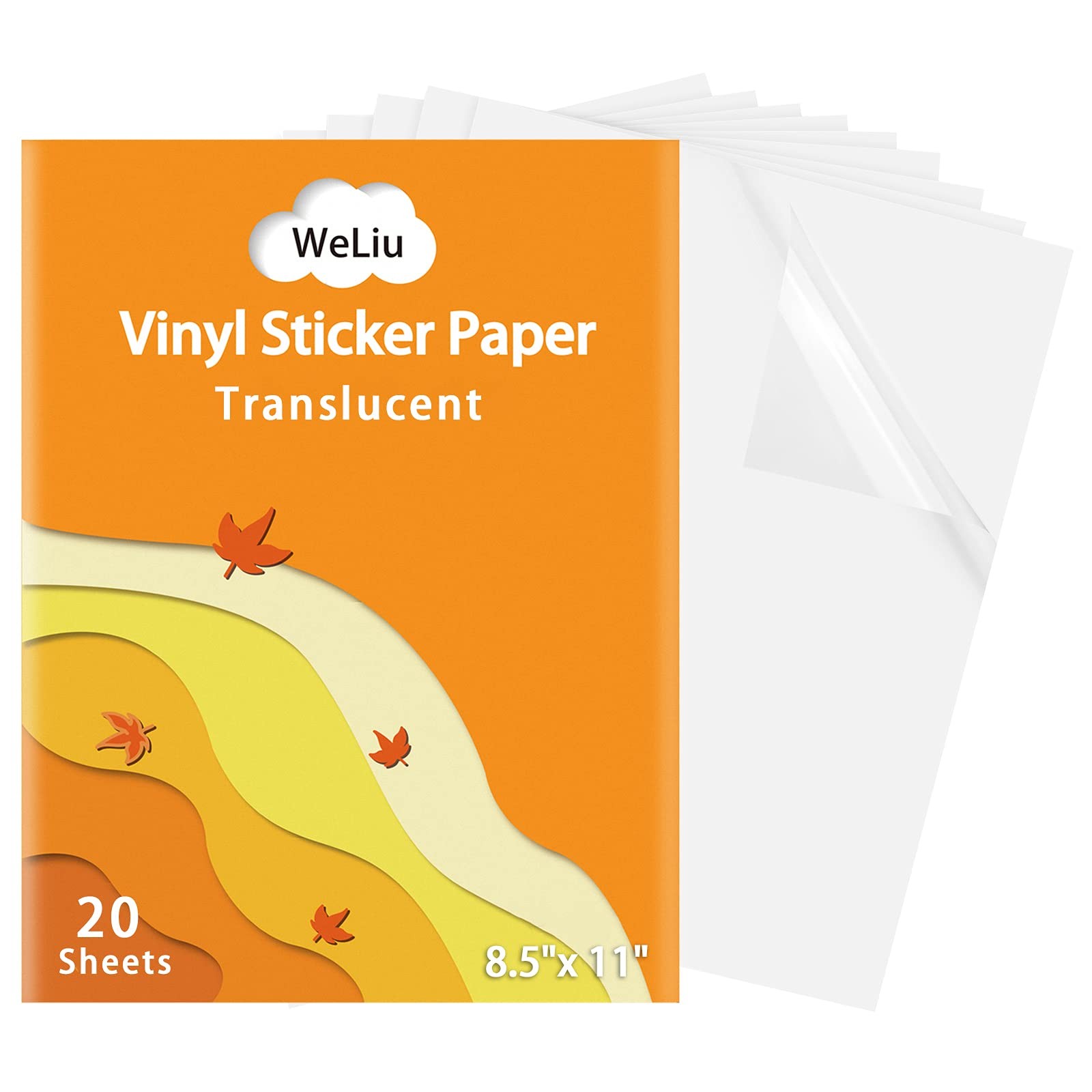 Printable Sticker Paper for Your Inkjet Printer – 8.5 x 11 Inches 20 Sheets T…