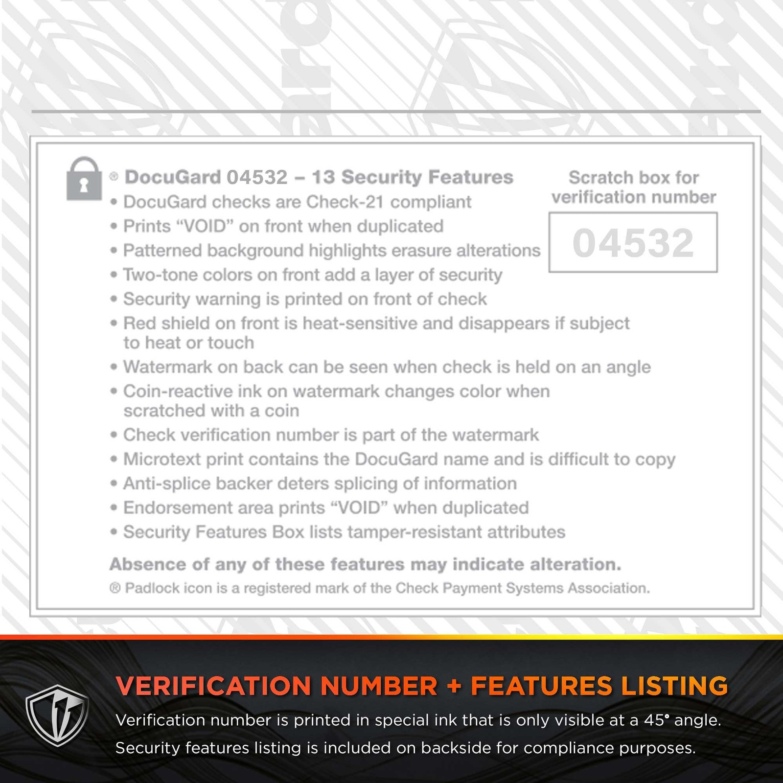 High Security Prismatic Check Paper – Laser/IJK Compatible – 500 Checks