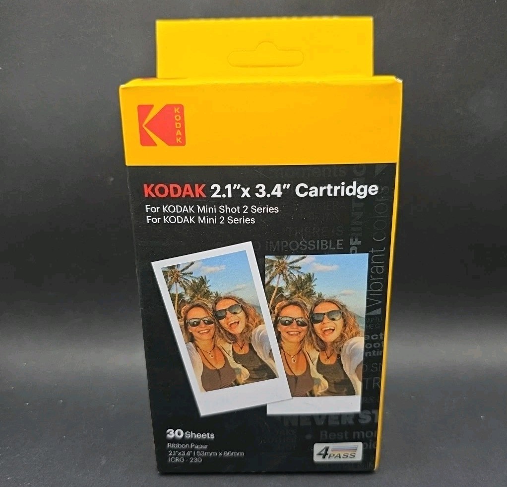 Kodak Cartridge 2.1 X 3.4 30 Sheets For Kodak Mini Shot 2 Series Brand New