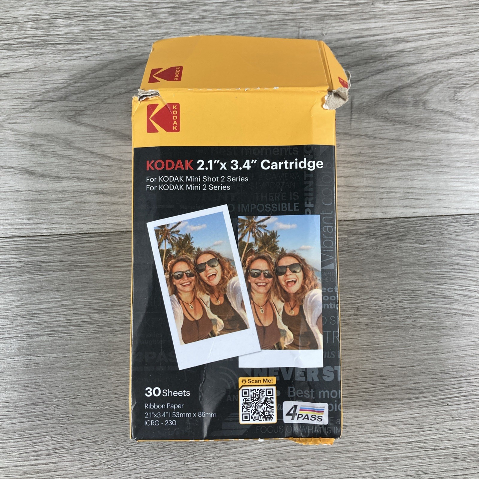 Kodak Cartridge 2.1 X 3.4 30 Sheets For Kodak Mini Shot 2 Series New Open Box
