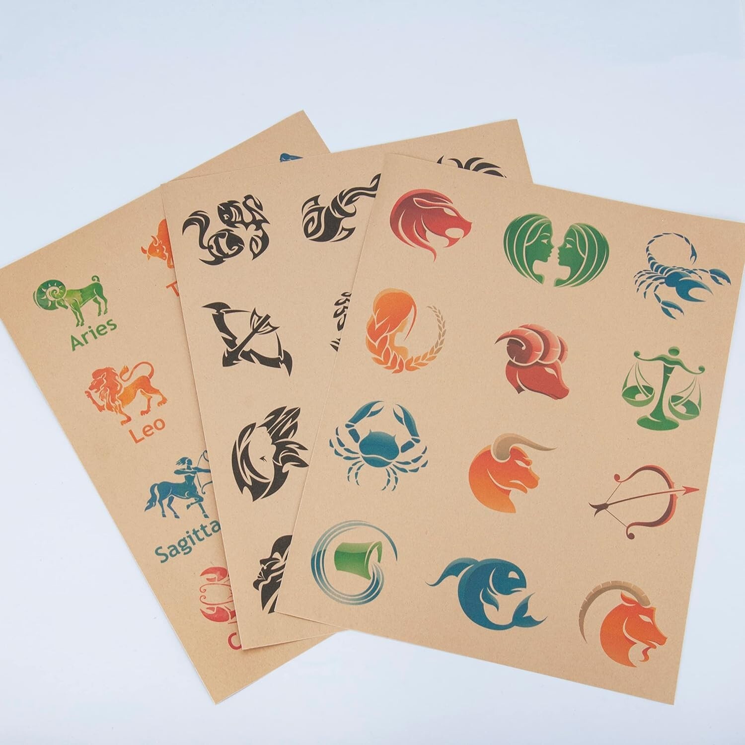 500 Full Sheet Kraft Paper Sticker Paper, Printable Brown Labels, 8.5″ x 11″