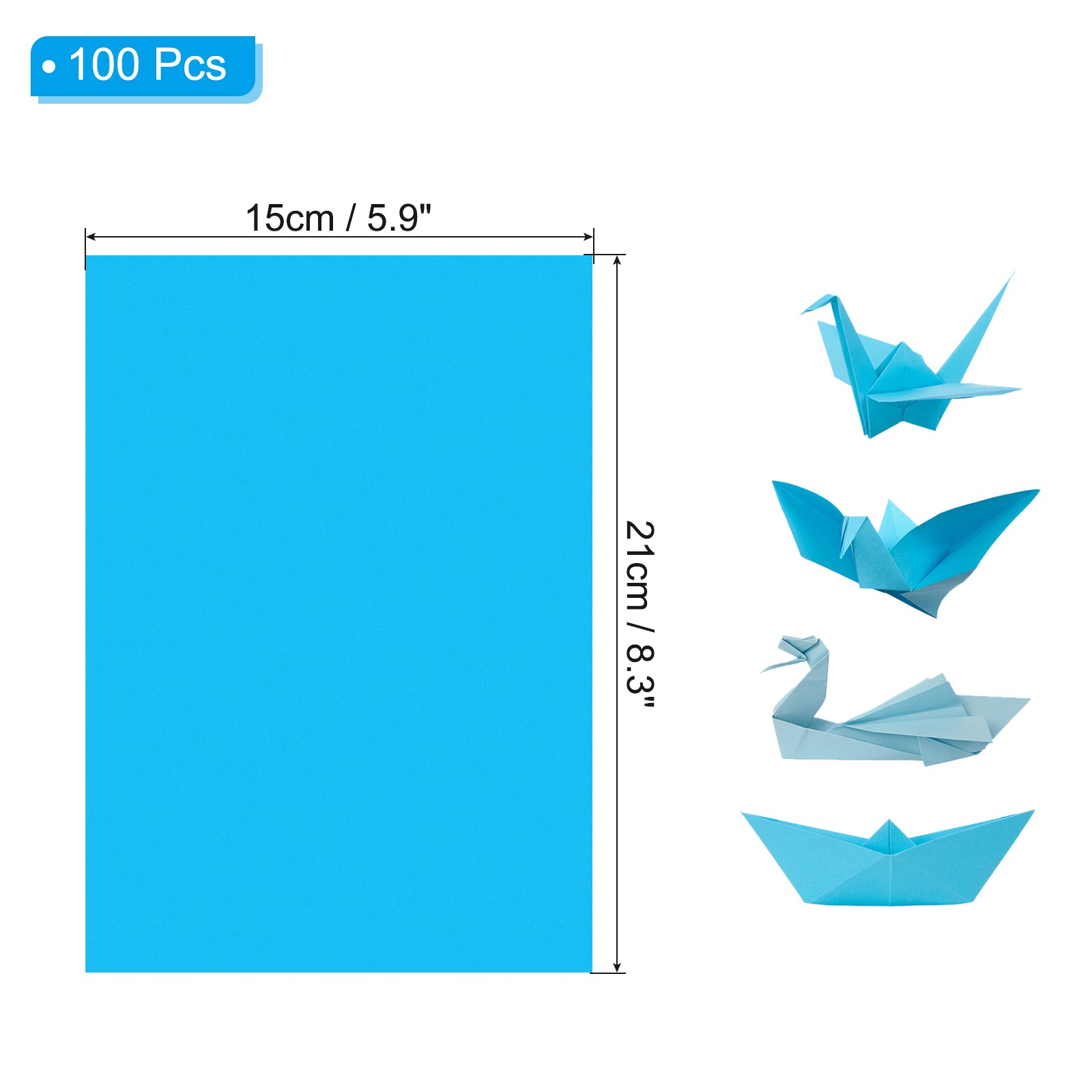 Lake Blue Color Copy Paper, 100 Sheets 8.3×5.9″ A5 70gsm