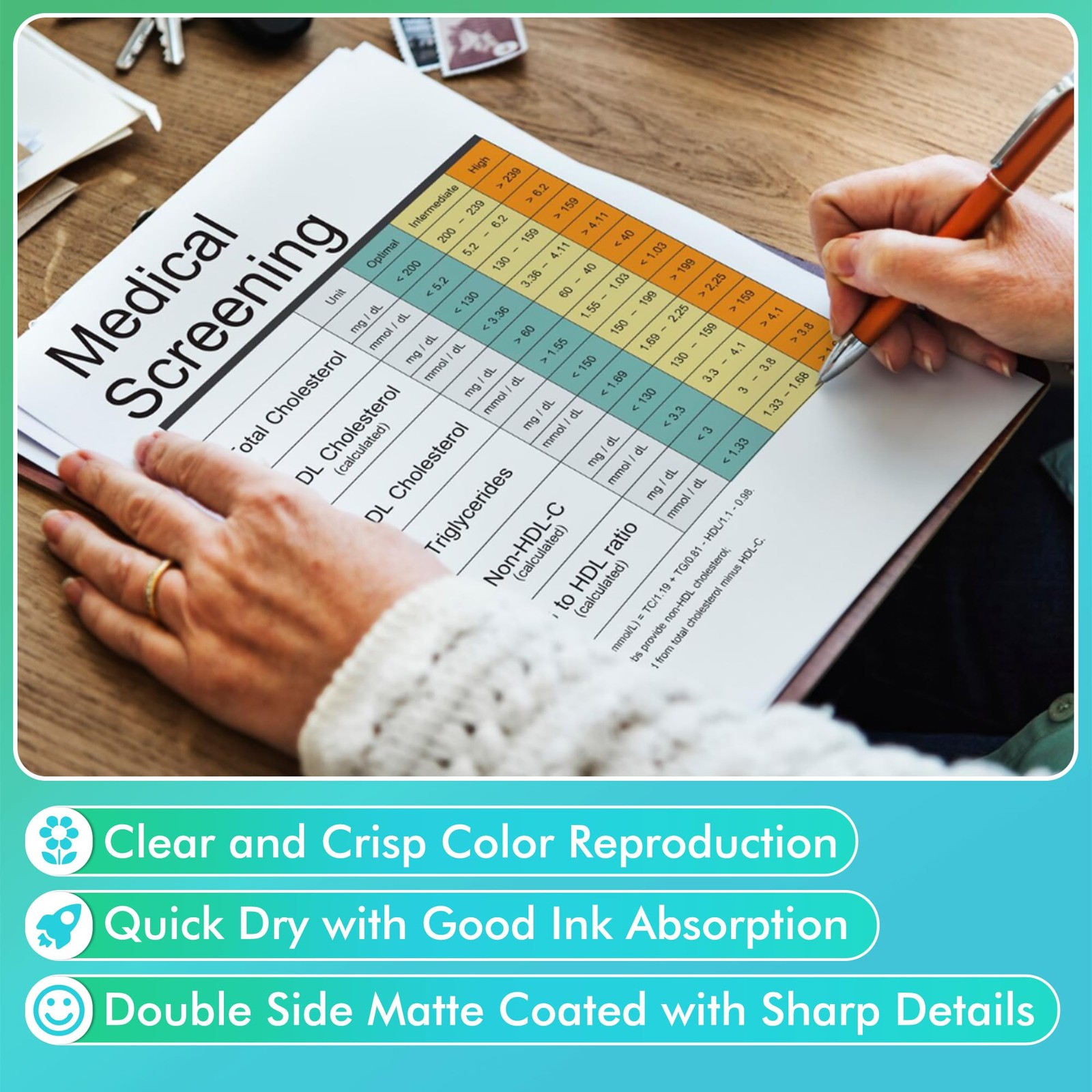 Koala Thin Presentation Paper DoubleSided Matte 32LB 12×12 Inch 110 Sheets