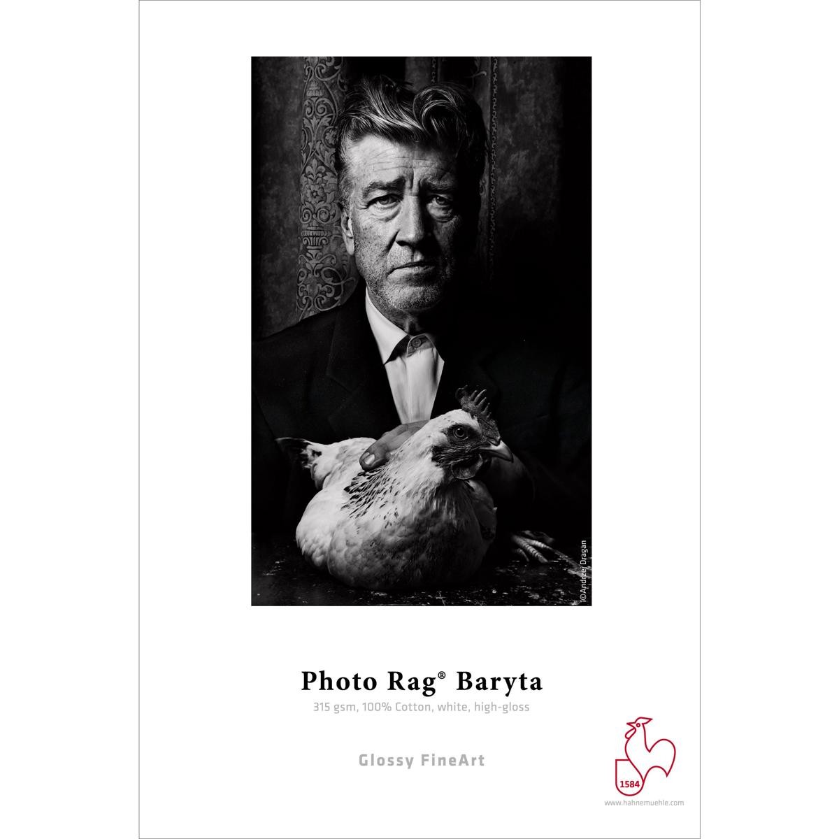 Hahnemuhle Photo Rag Baryta 315, 100% Cotton High Gloss, Natural White Inkjet Pa