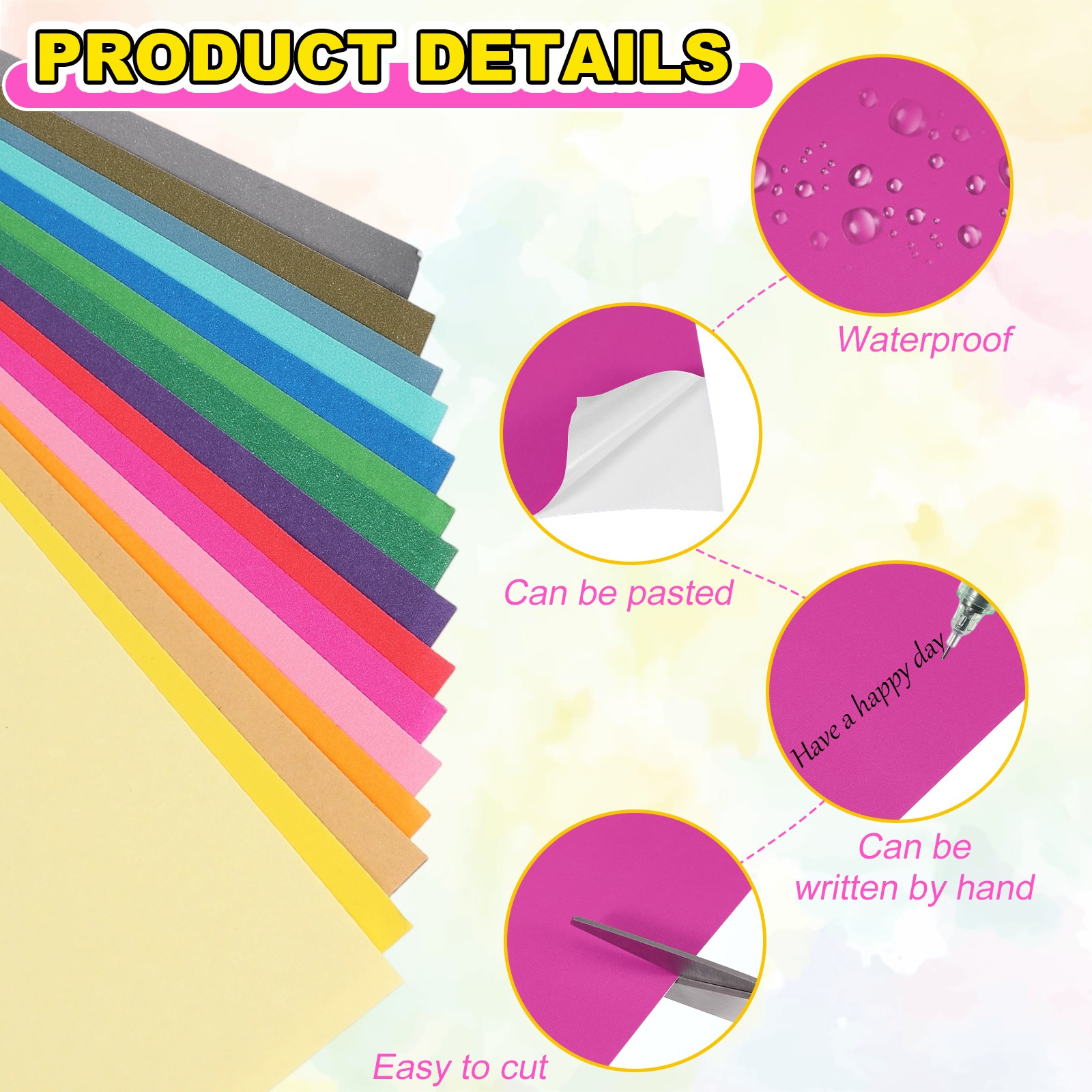 40Pcs Full Sheet Label Sticker Paper, A4 Shipping Labels, Dark Pink