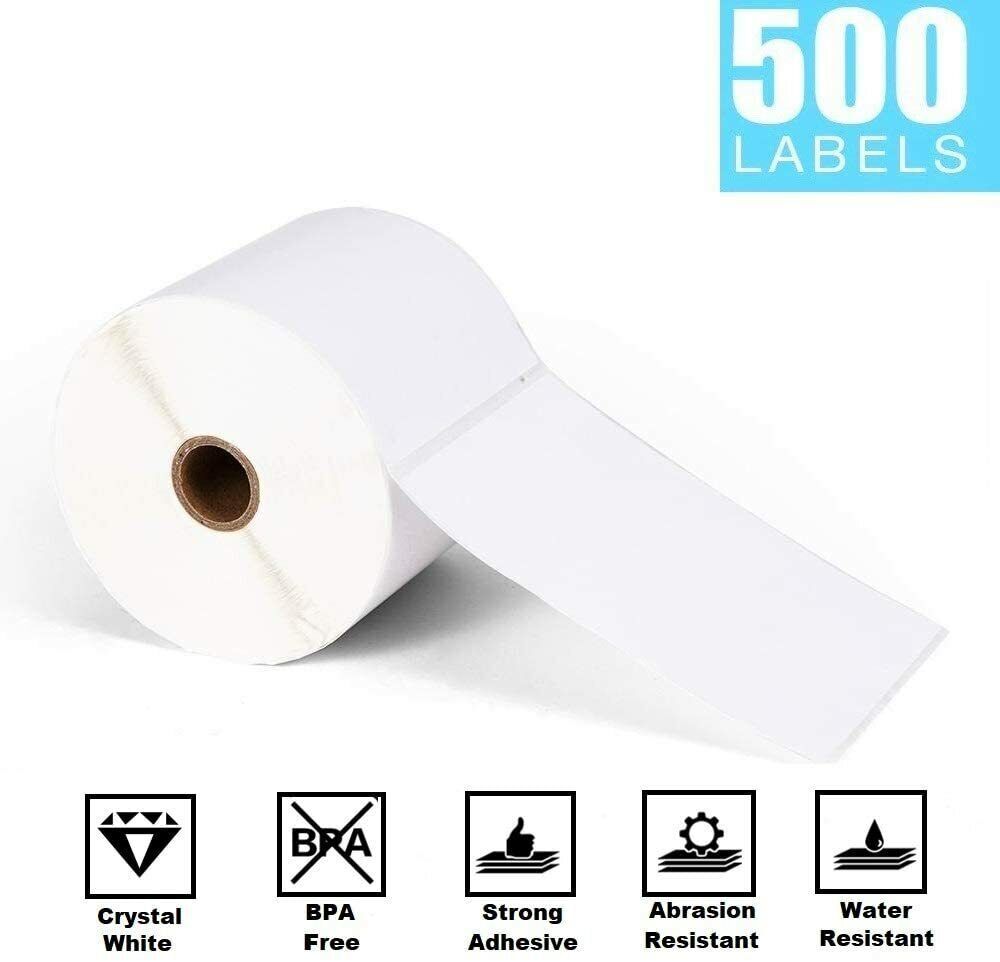 500PCS 4″ x 6″ Direct Thermal Shipping Address Label Paper Sticker For UPS/USPS