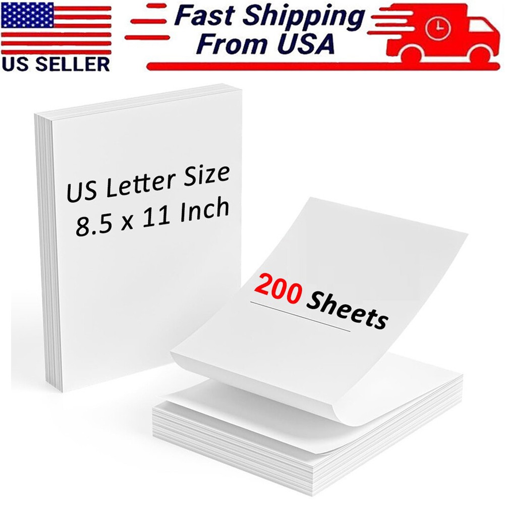 200 Sheets 8.5×11 Thermal Printer Paper US Letter Size for M08F M832 M834 MT800