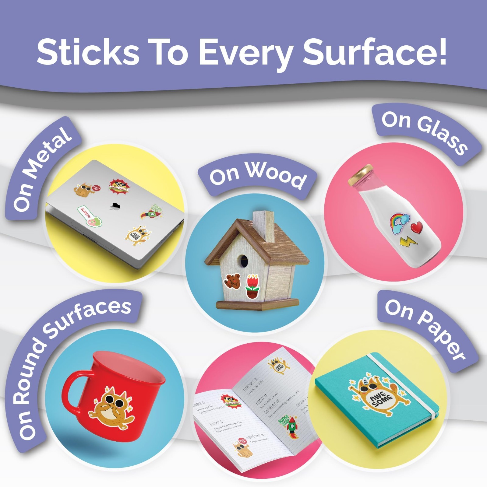 Translucent Semi-Clear Sticker Paper 62 Sheets – Waterproof, Quick-Dry, 8.5×11