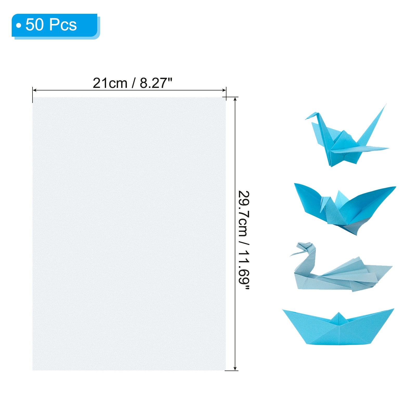 White Color Copy Paper, 50 Sheets 11.7×8.3″ A4 70gsm
