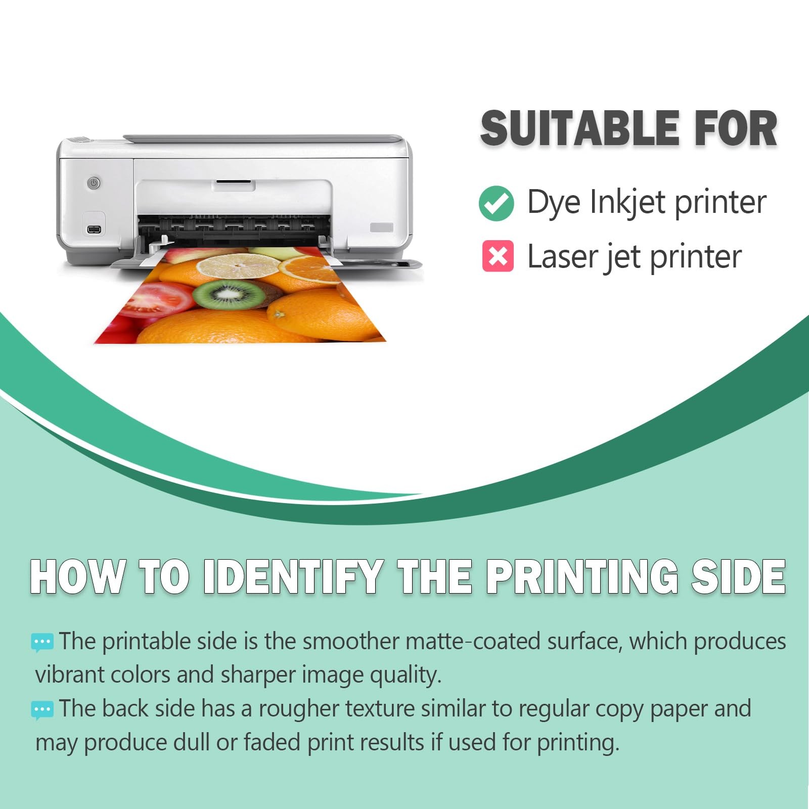 4×6 Matte Photo Printer Paper 52lb for Inkjet Printing, Thick Coated Presenta…