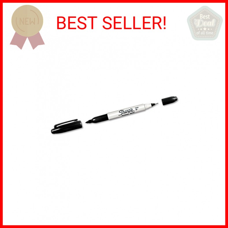 Sanford Brands Twin Tip Permanent Marker, Fine/Ultra Fine Point, Black (SAN32201
