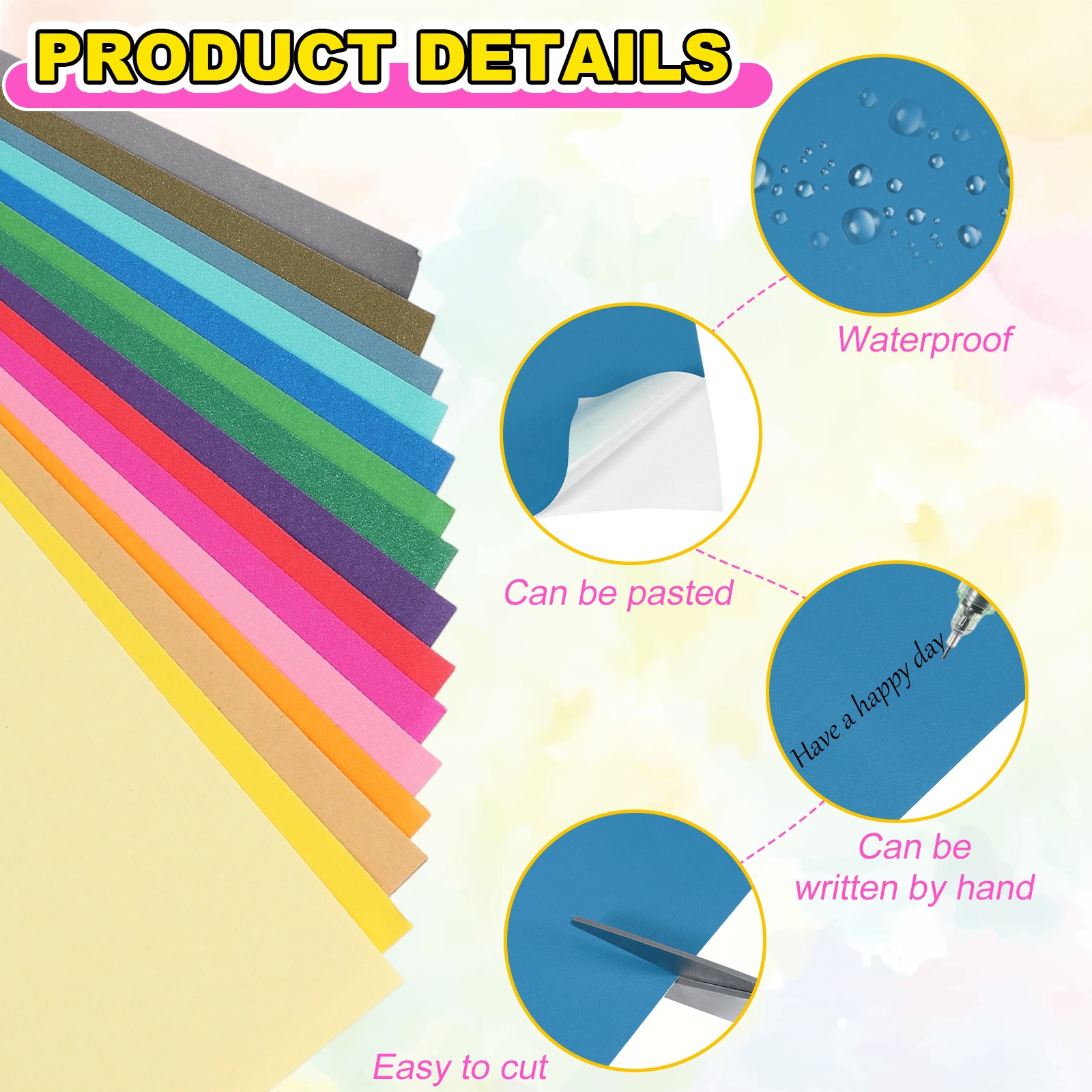 40Pcs Full Sheet Label Sticker Paper, A4 Shipping Labels, Blue