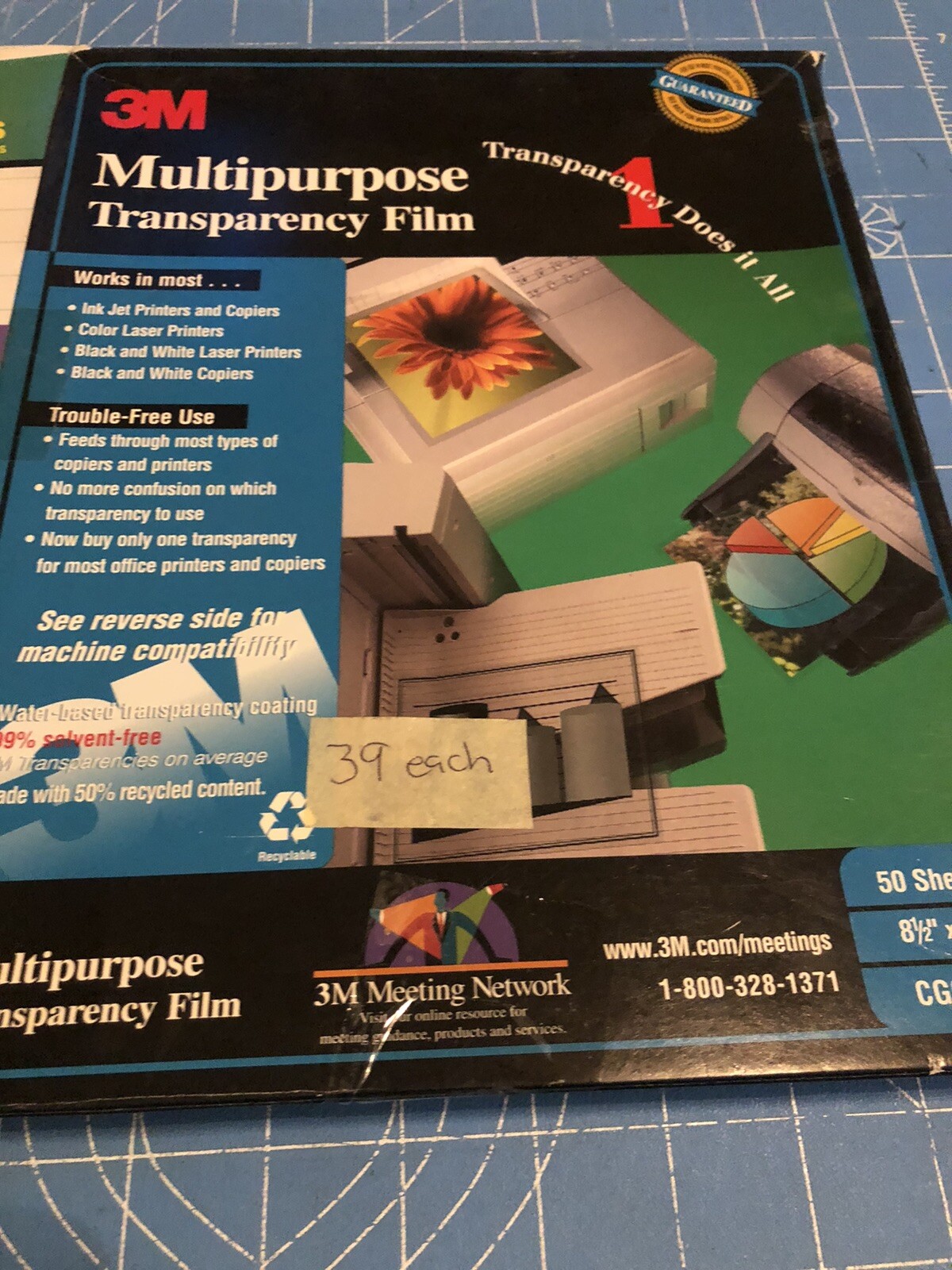 Transparency Film Printer Paper 71 Sheets 3M & JM for Copiers & Laser Printers