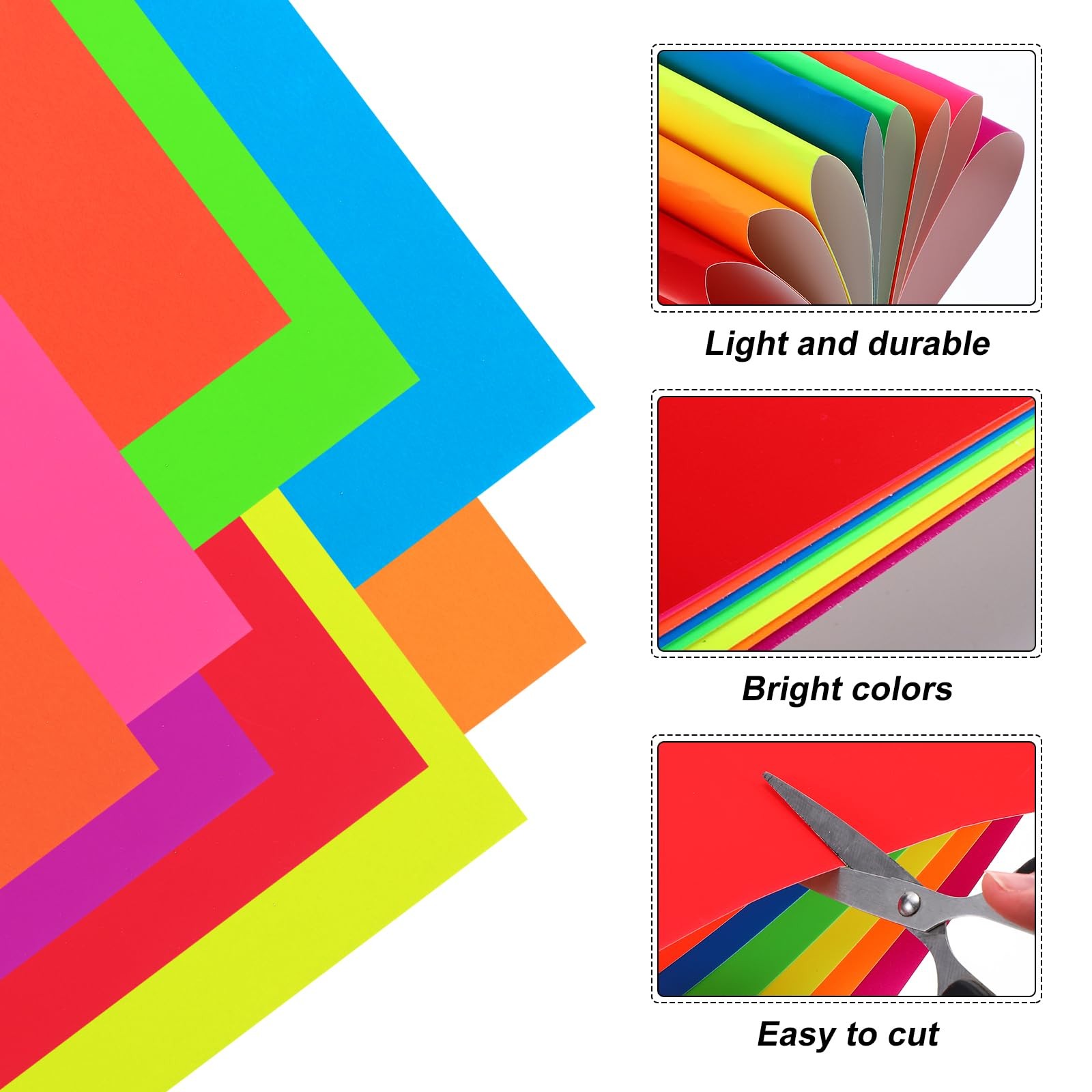 Glow Paper in the Dark 24 Sheets Blank Neon Cardboard 8″x11″ 250gsm Fluorescent…