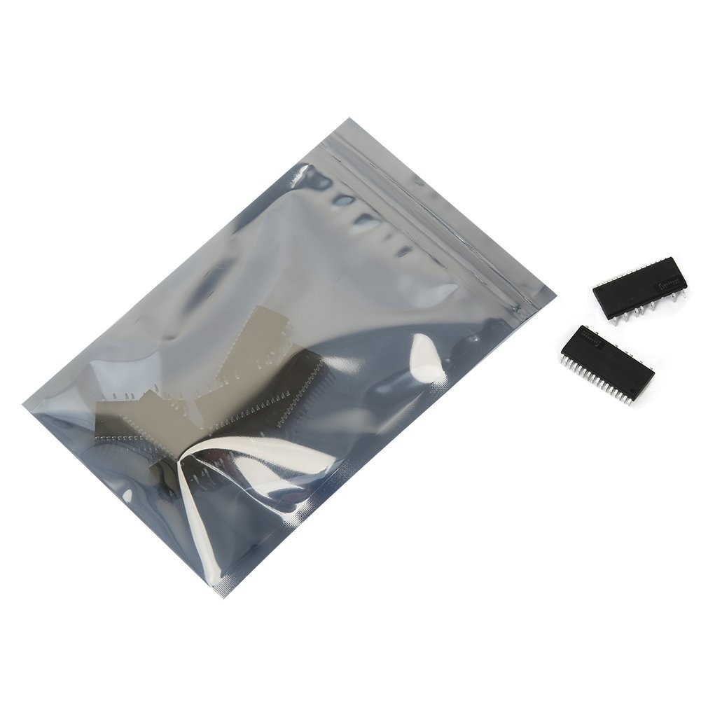 HRX Package 100pcs Premium Antistatic Bag, 4 x 6 inches 4” X 6”, silver gray
