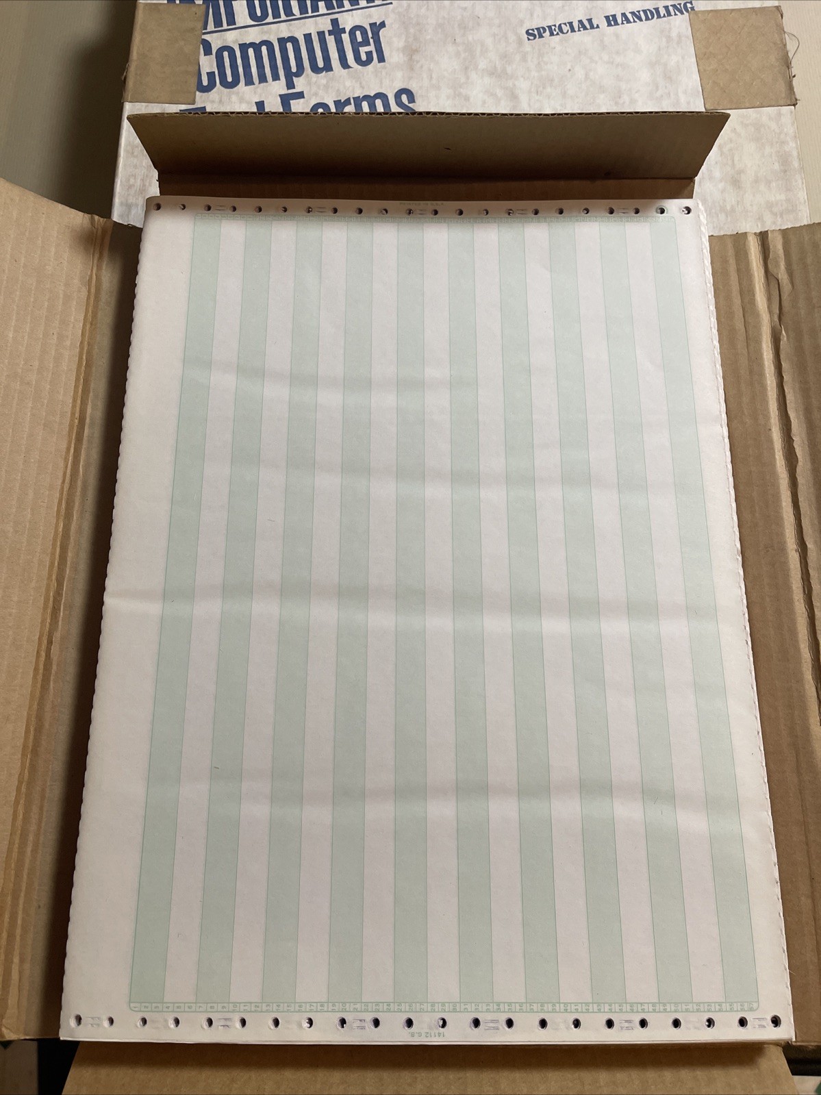 Rare Vintage 1978 Unopened Carbonless Green-Bar Business Forms – 3/4/5/6-Part