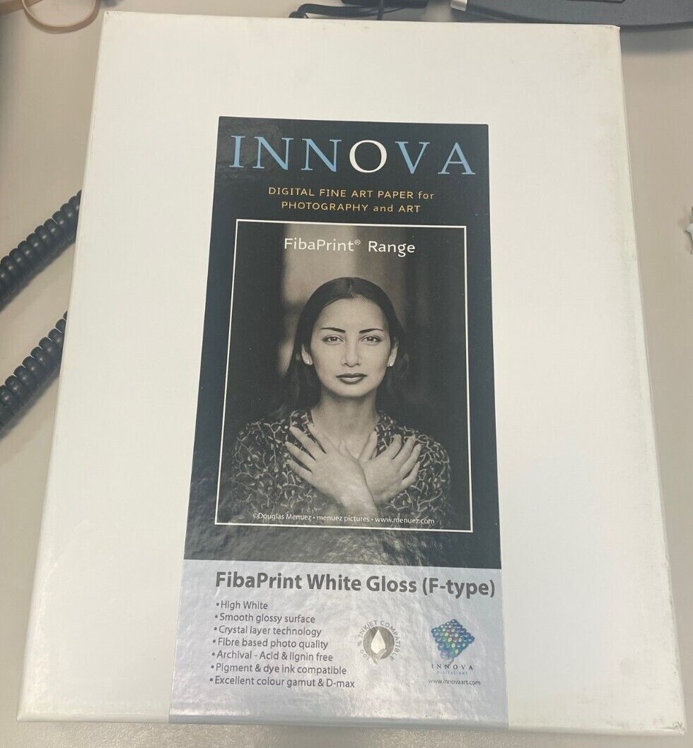 Innova FibaPrint White Gloss (F-Type) Inkjet Paper 8.5×11″ 300 GSM BRAND NEW