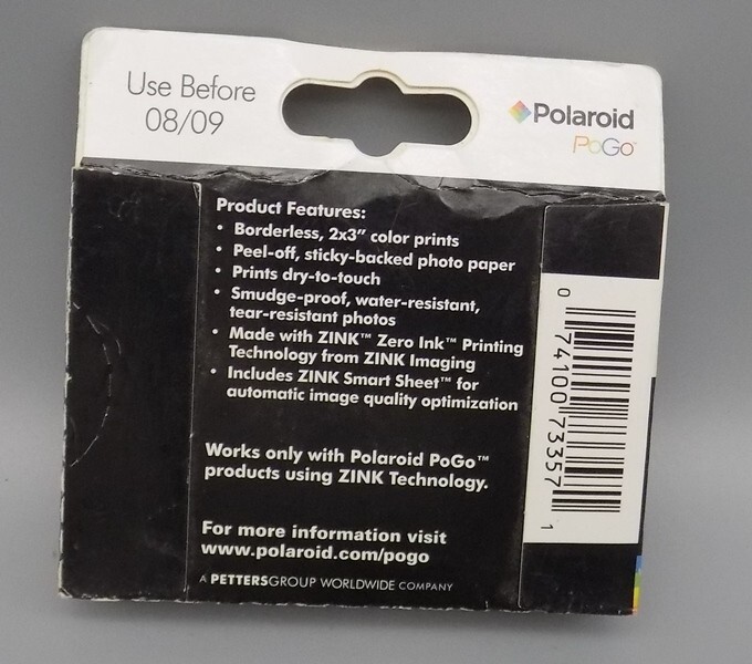 Polaroid Zink Photo Paper 30 Sheets 2×3 Inch New Old Stock Exp 08/09 POGO