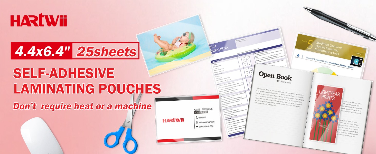 25 Pack Self-Sealing Laminating Pouches 4×6 Inch,10 Mil Thick Double-Sided Self