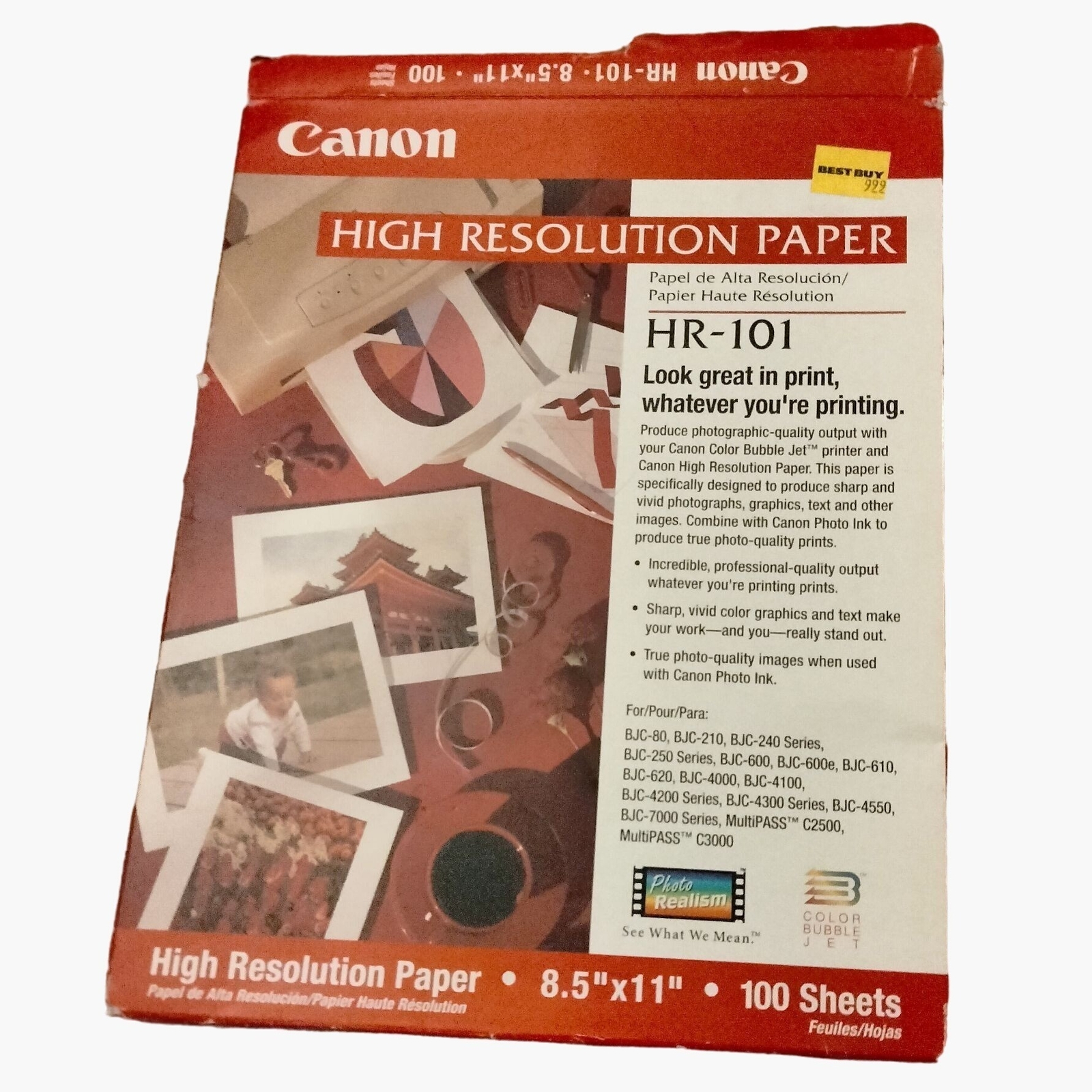 Canon High Resolution Paper HR 101 8×11 Inch Color Bubble Jet Photographic