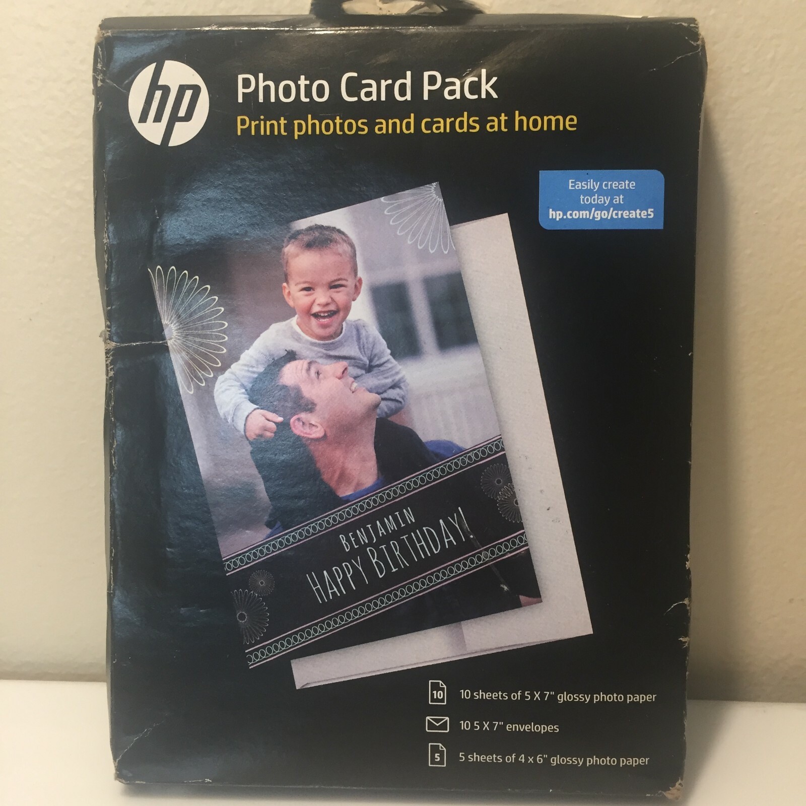 Lot of 2 boxes of HP Photo paper, 5×7, 4×6 – open box.