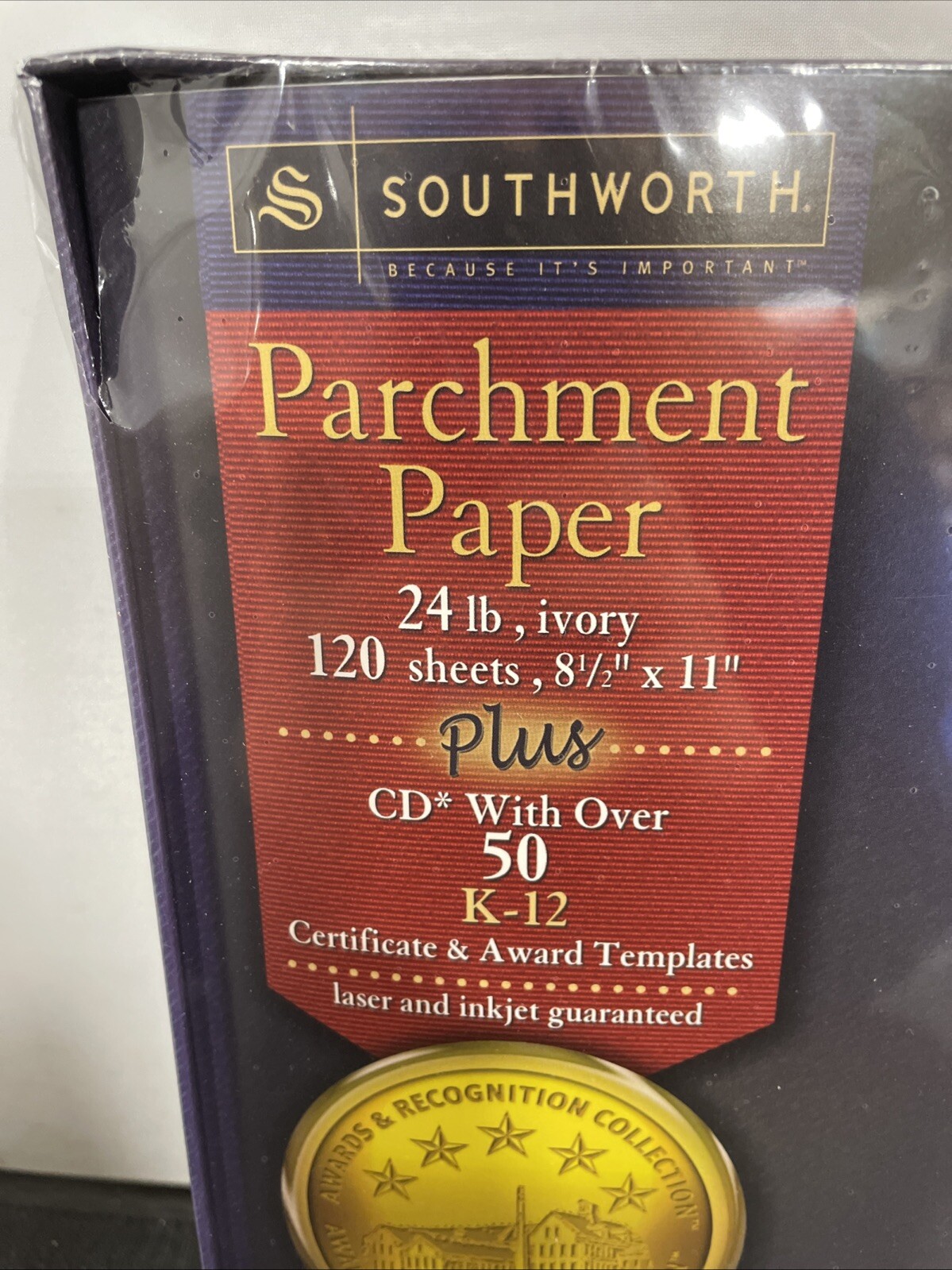 Southworth Parchment Paper 24 lb Ivory 120 Sheets Plus CD w/50+ Templates